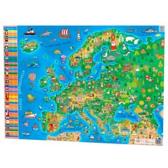 Плакат Детская карта Европы А1
