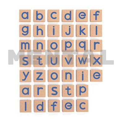 Дидактичний набір дерев'яних магнітних літер Малі, 40 шт. для кабінету англійської мови НУШ