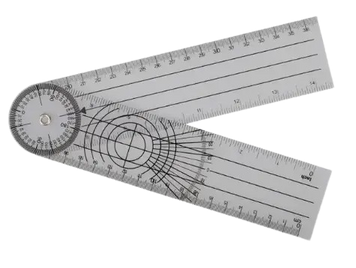 Гоніометр лінійка для вимірювання рухливості великих суглобів 380 мм 360°
