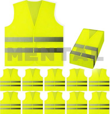 Reflective safety vest (set of 10 pcs.)