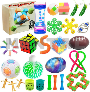 Developing sensory set Anti-stress toys (35 pcs.)