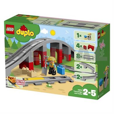 Construction set LEGO DUPLO Trains Railway bridge and rails MENTAL