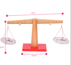 Весы демонстрационные с набором грузиков с металлических чашами (модель "Весы учебные" лабораторные)