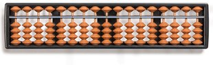 Student's calculator "Abacus Soroban" 17-line for mental arithmetic, brown