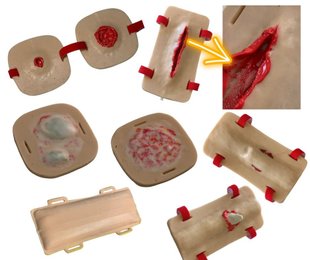 Set of simulators of gunshot, thermal and traumatic injuries