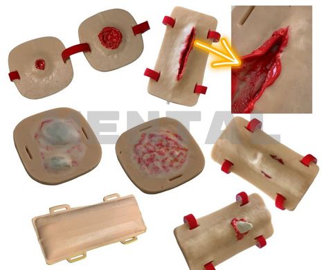 Set of simulators of gunshot, thermal and traumatic injuries