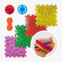 A developing sensory set. Tactile toys MENTAL.