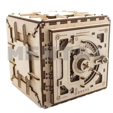 Механическая 3D-модель «Сейф», 179 дет., Деревянная игрушка.