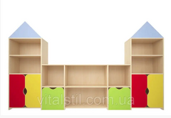 Wall for storing MENTAL toys on 7 elements