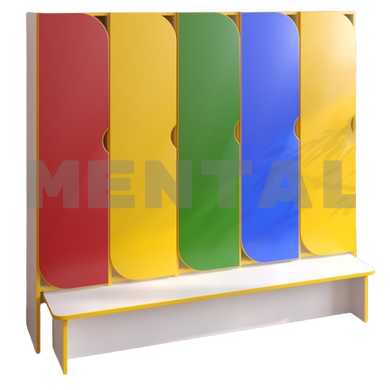 Children's wardrobe with bench MENTAL