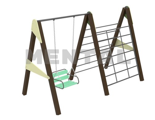 Swing with Climbing Frame, Mix Seat, W1 MENTAL