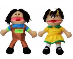 Ляльки-рукавички Puppets з мовою (Хлопчик і дівчинка) 2 шт