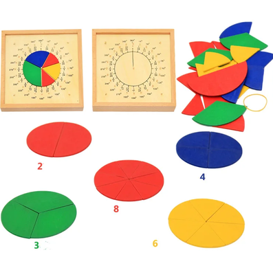 Дидактическое пособие по математике Простые дроби Монтессори
