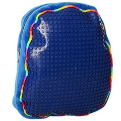 Піксельний м'який рюкзак з лего (синій)