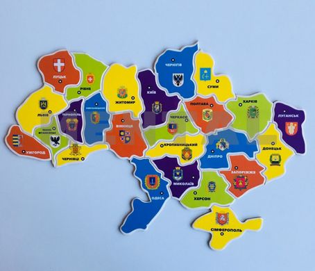 Демонстраційний набір на магнітах Карта України
