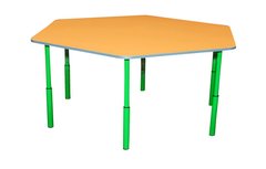 Children's table 6-cornered MENTAL