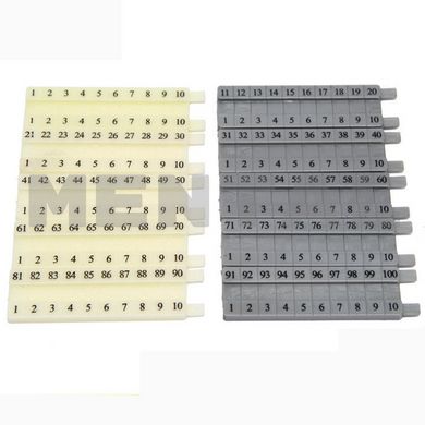 Числовой ряд (1-100 см) для счетных палочек для НУШ