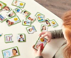 Educational set of puzzle cards Feelings and emotions (48 pcs.)