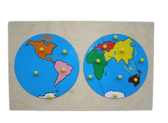 Карта континентів (підшар частини світу, океани) MENTAL