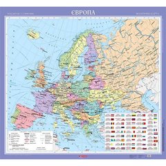 The political map of Europe on the slats MENTAL