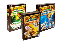 Board game "Penny Papers." Mega set of 3 MENTAL games