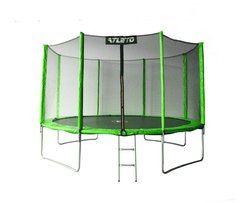 Children's trampoline with net and ladder MENTAL. 404 cm.