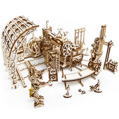 Механическая 3D-модель «Фабрика роботов», 598 дет., Деревянная игрушка.