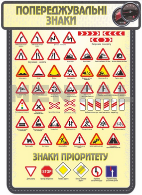 Stand "Warning signs. Priority signs"