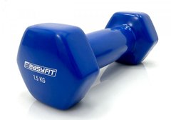 Гантель для фитнеса 1.5 кг MENTAL с виниловым покрытием синяя