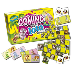 Children's English Dominoes + Lotto. Animals MENTAL