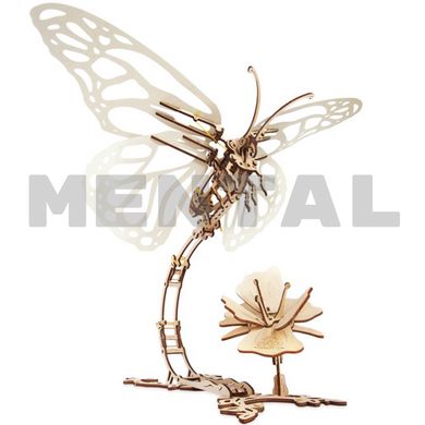 Механічна 3D-модель «Метелик», 168 дет., Дерев'яна іграшка.