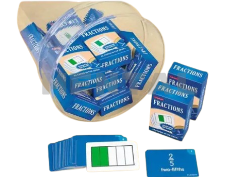 Set of educational cards "Fractions" MENTAL