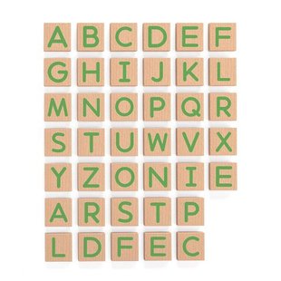 Набір дерев'яних магнітних літер Великі, 40 шт. для кабінету англійської мови НУШ