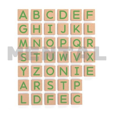 A set of large wooden magnetic letters, 40 pcs. for the English Language Department of NUS