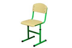 The T-shaped school chair is adjustable in height