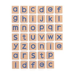 Дидактичний набір дерев'яних магнітних літер Малі, 40 шт. для кабінету англійської мови НУШ
