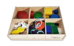 Набір Монтессорі 2 ігровий розвиваючий кольоровий в коробці 32 елементів