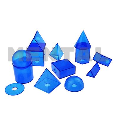 Набор моделей геометрических тел и фигур (пластик) 12 шт.