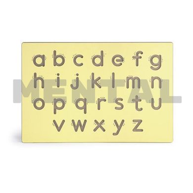 Wooden board Writing lowercase letters for the English language classroom of NUSH