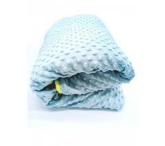 Premium weighted blanket with green and blue MENTAL pillowcase