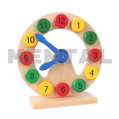 Учбова модель механічного годинника, настільна (12 годин, годинна та хвилинна стрілки)