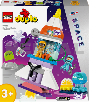 Конструктор LEGO DUPLO Town Пригоди на космічному шаттлі 3-в-1 MENTAL