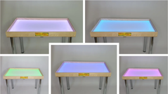 Стіл для пісочної терапії, кольоровий з світлодіодною кольоровою стрічкою 700*500