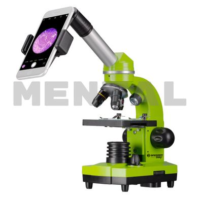 Мікроскоп BRESSER Junior Biolux SEL 40x-1600x Green зі смартфон-адаптером MENTAL