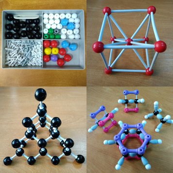 Набір моделей атомів зі стержнями для складання моделей молекул (роздатковий) – 15 шт.
