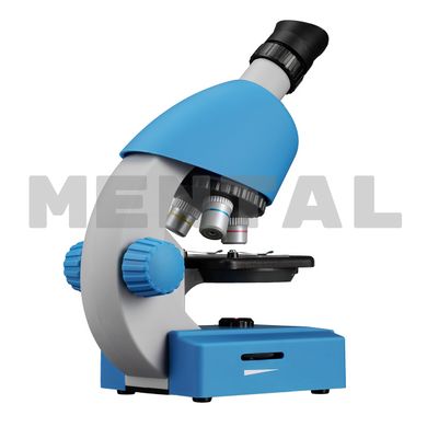 Children's microscope BRESSER Junior 40x-640x Blue with smartphone adapter MENTAL