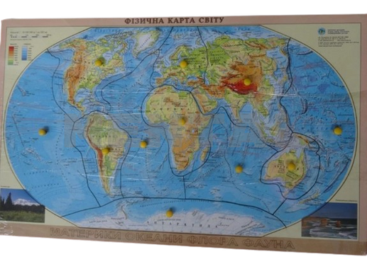 Map of the hemisphere. Continents. Montessori MENTAL