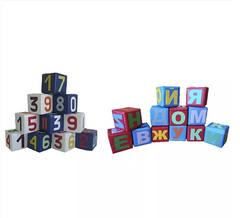 Розвиваючий ігровий набір кубики Маленький геній (22 елемента) MENTAL