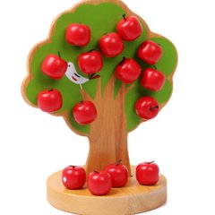 Дерево на магнітах «Яблуня», дерев'яна іграшка.