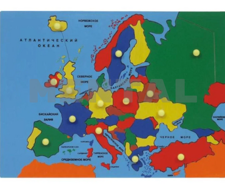 Map puzzle. Europe MENTAL
